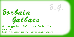 borbala galbacs business card